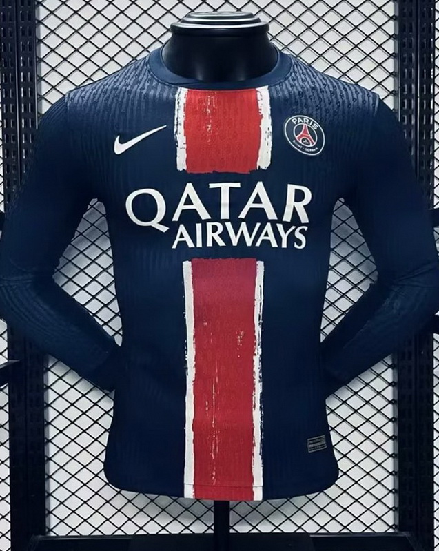 Paris St Germain 2024/25 Home Long Sleeve Jersey (Player)