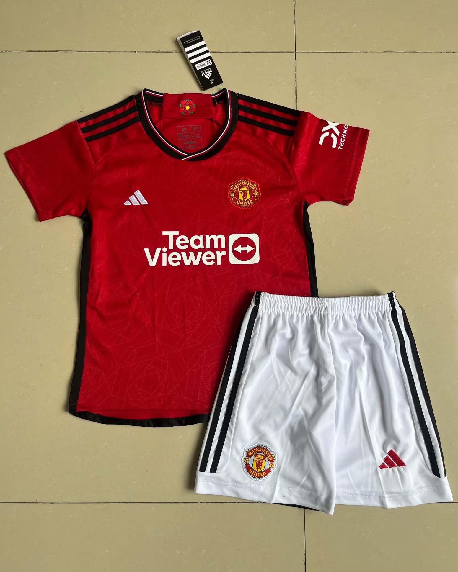 Kid Manchester United 2023/24 Home Soccer Kit
