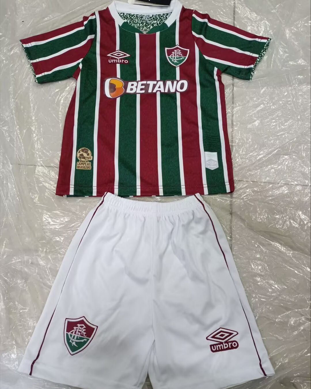 Kid Fluminense 2024/25 Home Soccer Jersey Kit
