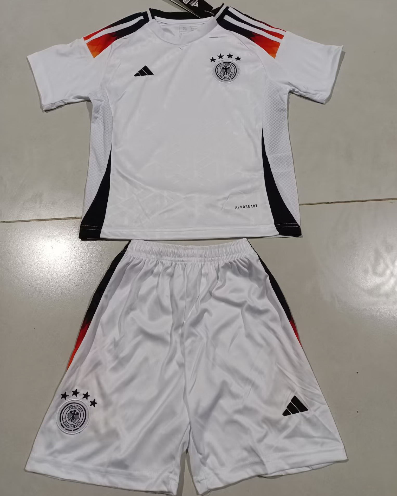 Kid Germany 2024 European Cup Home Soccer Jersey Kit