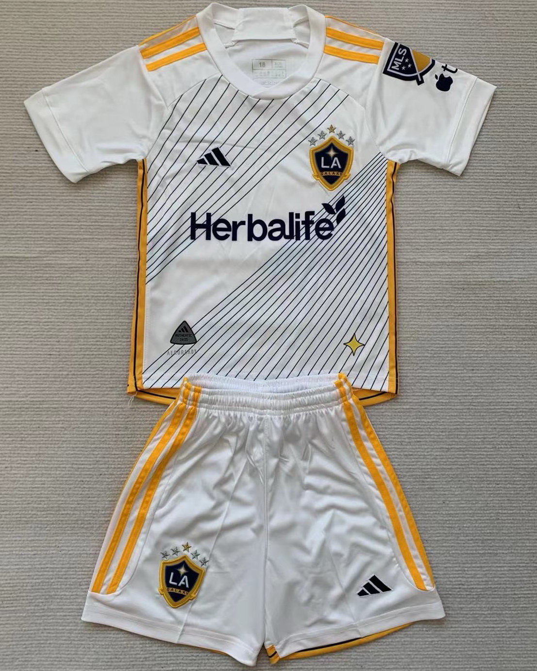 Kid LA Galaxy 2024/25 Home Soccer Jersey Kit
