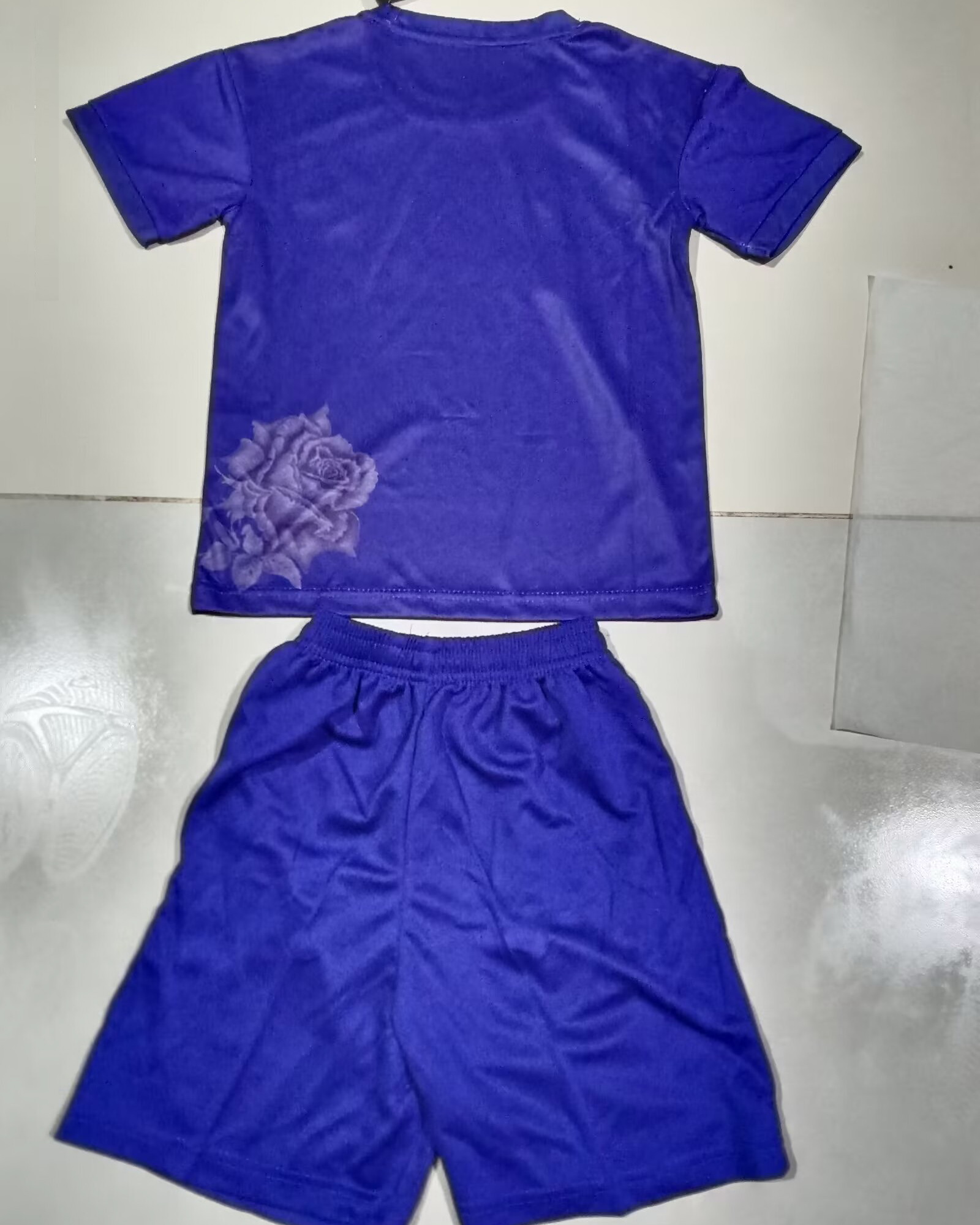 Kid Real Madrid 2024/25 Special Y3 Rose Purple Soccer Jersey Kit