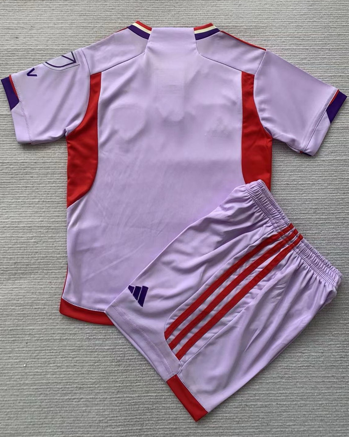 Kid Orlando City 2024/25 Away Pink Soccer Jersey Kit