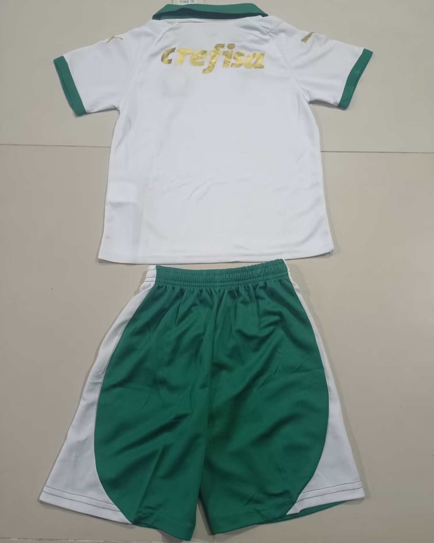 Kid Palmeiras 2024/25 Away White Soccer Jersey Kit
