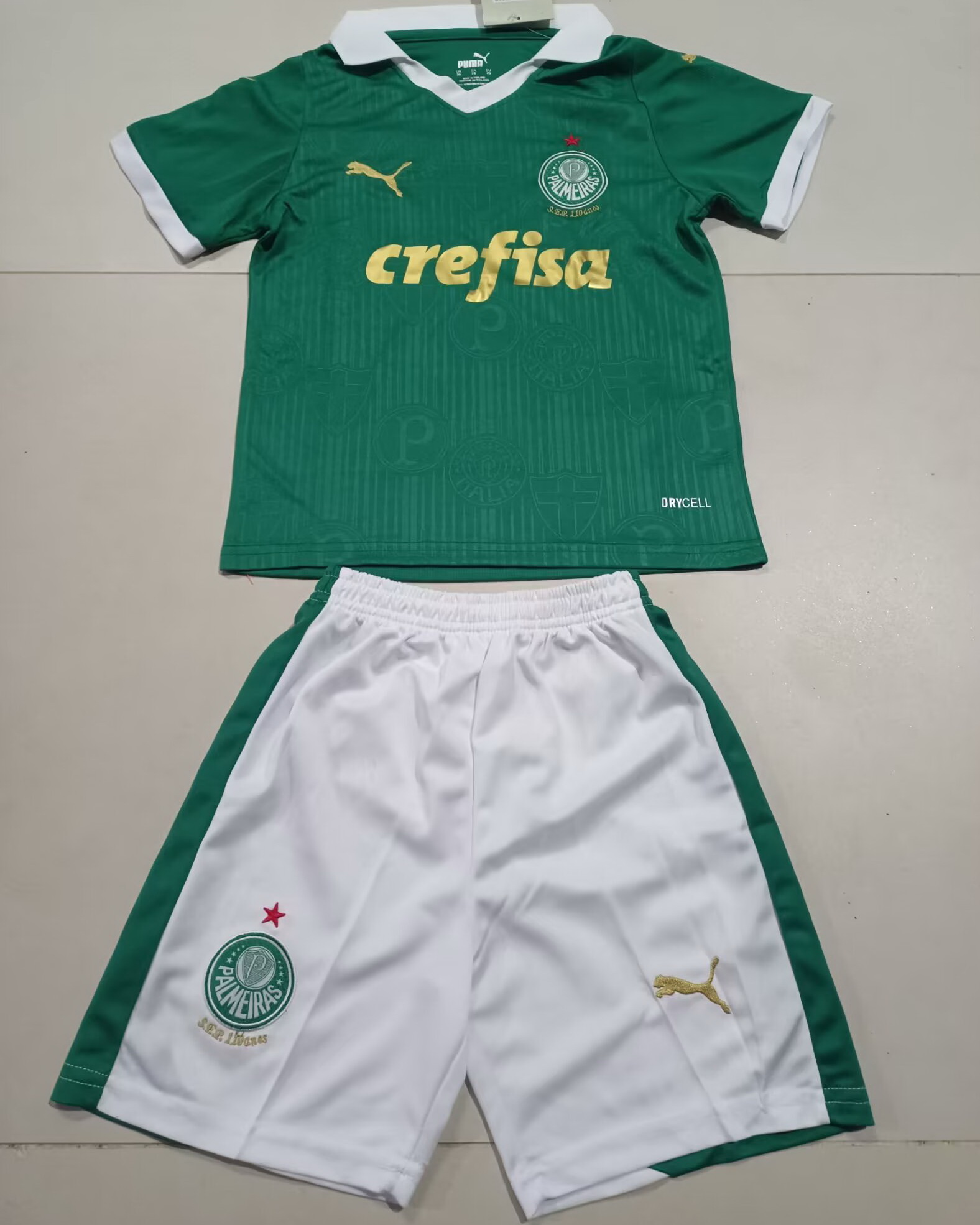 Kid Palmeiras 2024/25 Home Soccer Jersey Kit