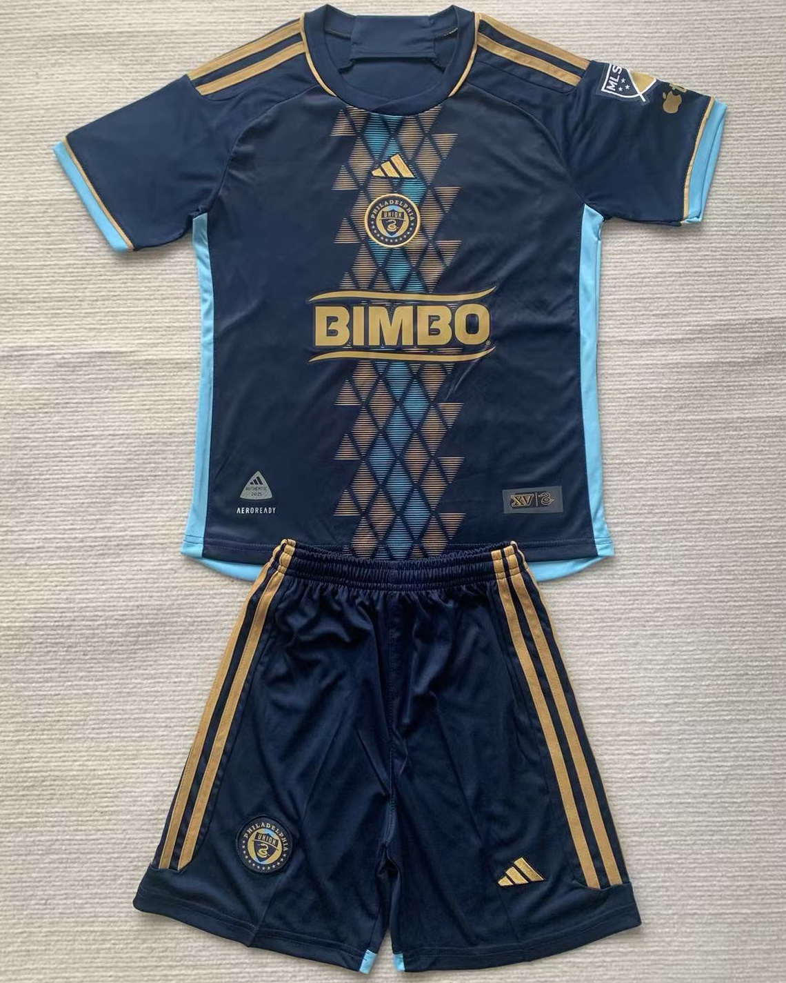 Kid Philadelphia Union 2024/25 Home Soccer Jersey Kit