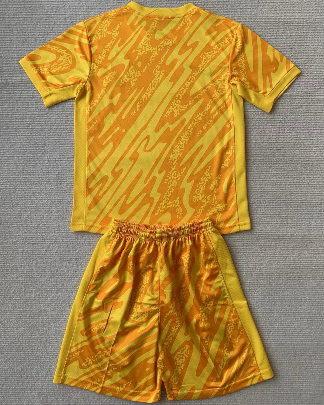 Kid Portugal 2024 European Cup Goalkeeper Yellow Jersey Kit