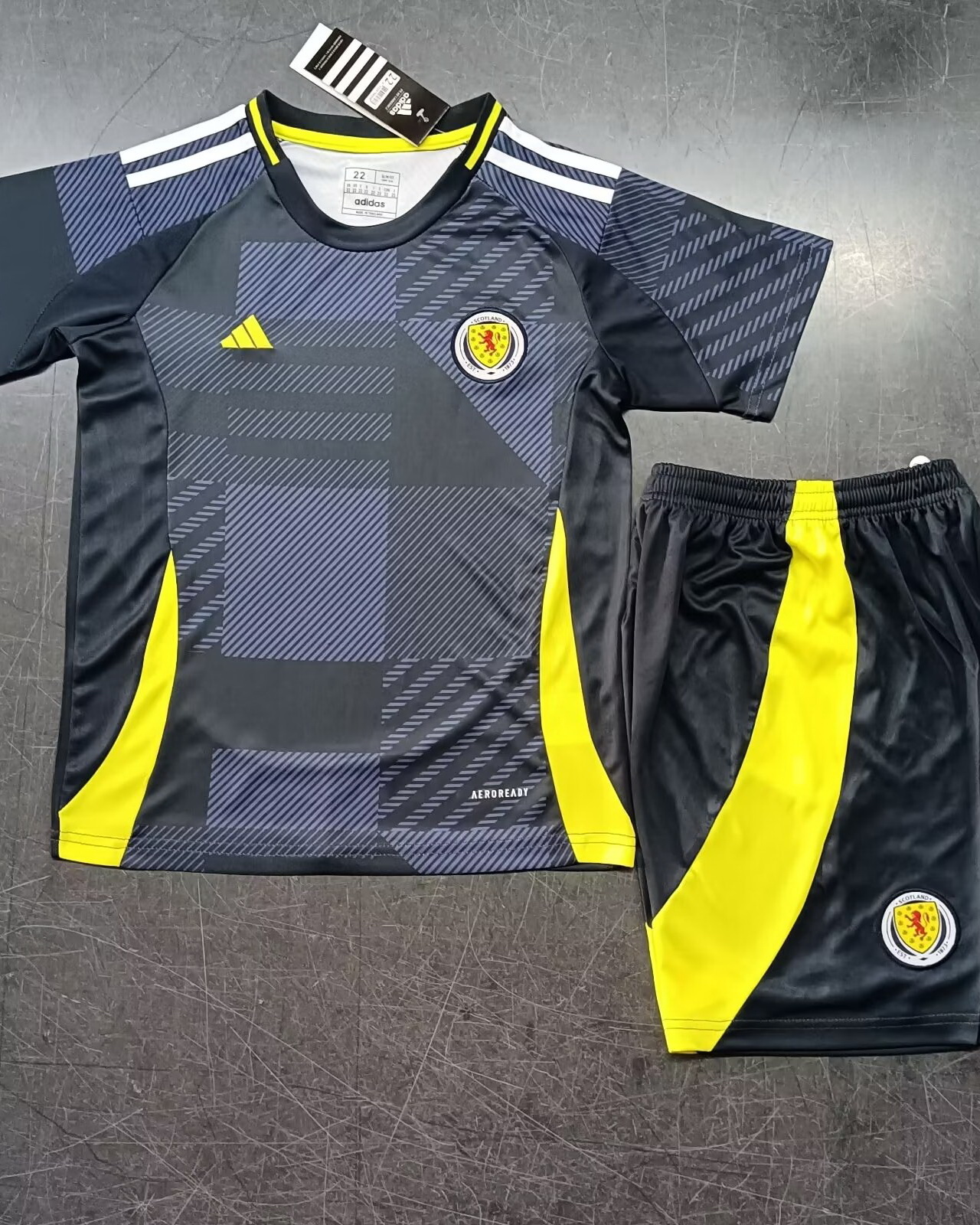 Kid Scotland 2024 European Cup Home Soccer Jersey Kit