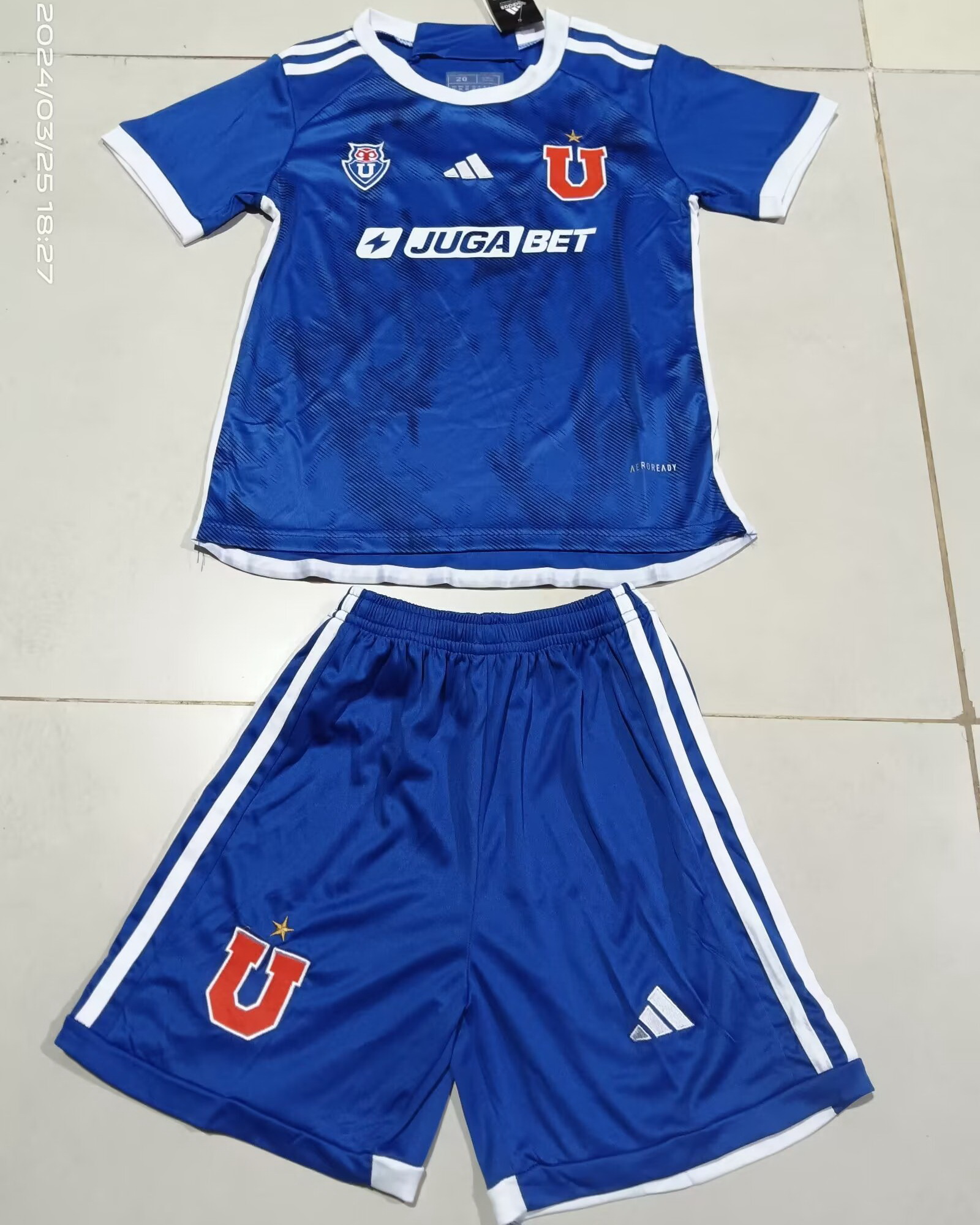 Kid Universidad de Chile 2024/25 Home Soccer Jersey Kit