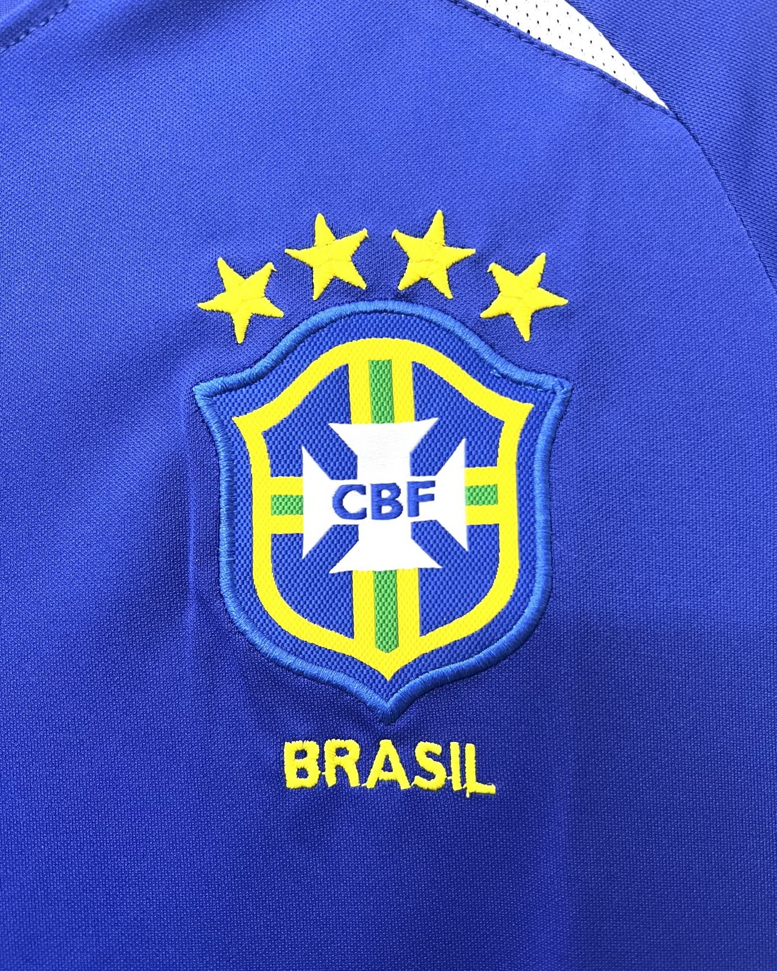 Brazil 2002 Away Blue Soccer Jersey