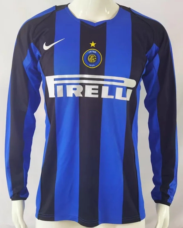 Inter milan 2004/05 Home Long Sleeve Jersey