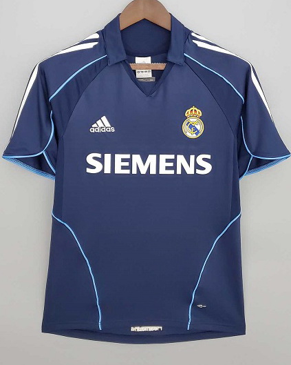 Real Madrid 2005/06 Away Navy Blue Jersey