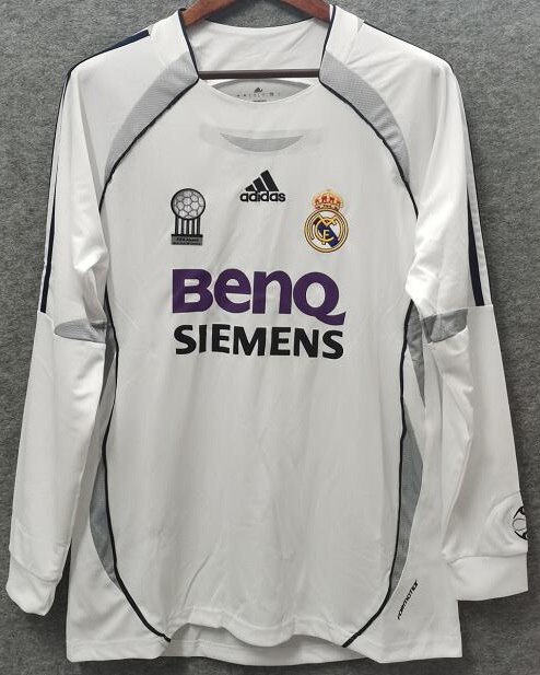 Real Madrid 2006/07 Home Long Sleeve Jersey