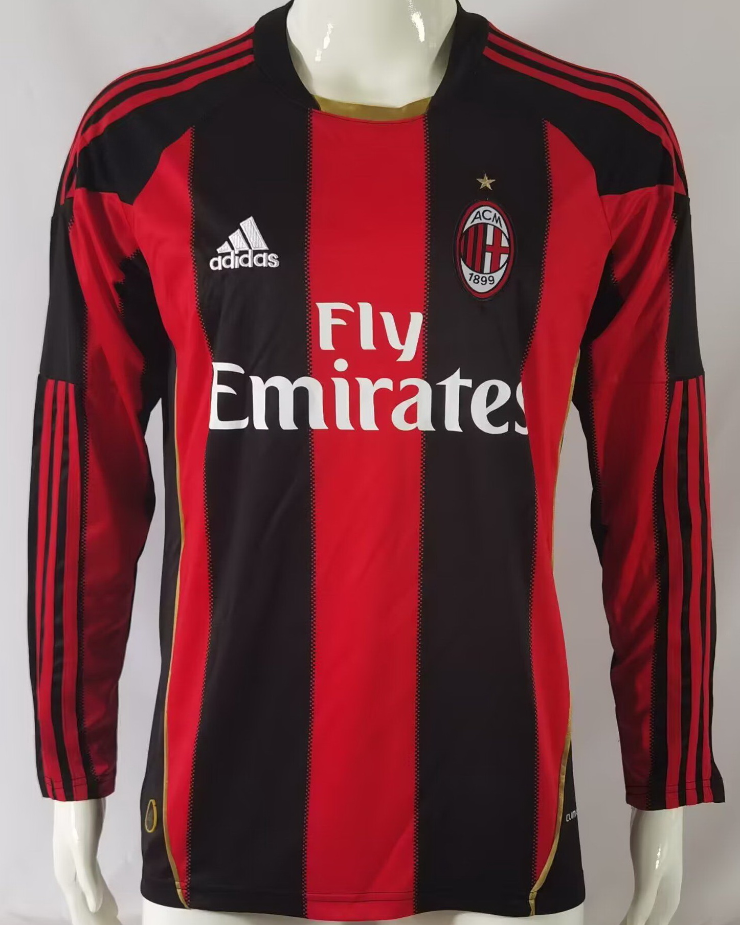 AC Milan 2010/11 Home Long Sleeve Jersey
