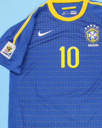 Brazil 2010 Away Blue Soccer Jersey