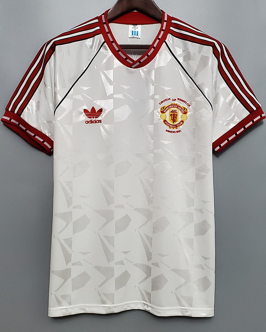 Manchester United 1990/91 Away White Jersey