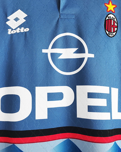 AC Milan 1995/96 Blue Soccer Jersey