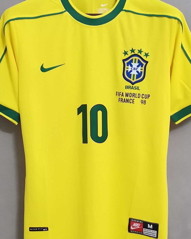 Brazil 1998 Home Soccer Jersey