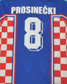 Croatia 1998 Away Blue Soccer Jersey