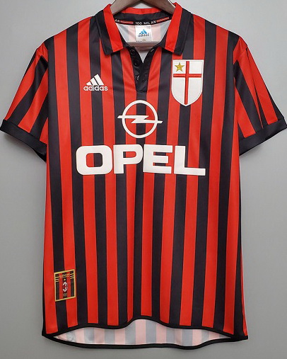 AC Milan 1999/00 Home Soccer Jersey